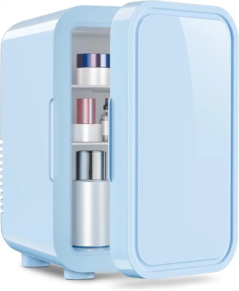 OSTBA Mini Fridge, 6 Liter/8 Can Skincare Fridge, Small Fridge for Bedroom
