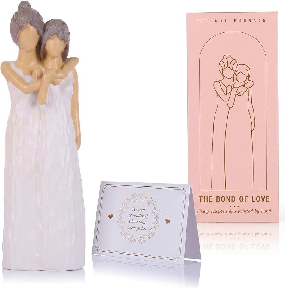 7.1"H Mother Daughter Hugging Figurine Sentimental Mother of the Bride Gift