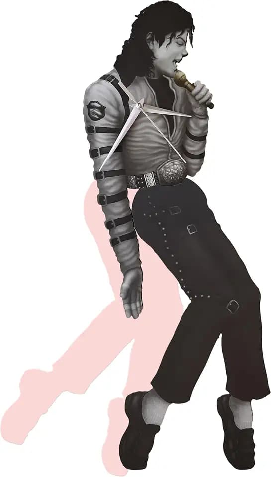 King of Pop Star Swinging Legs Wall Clock Gift for Lover Michael Pop Star Pendulum Wall Clocks, Cafe Restaurant Wall Clock Decor. (King of The Pop)