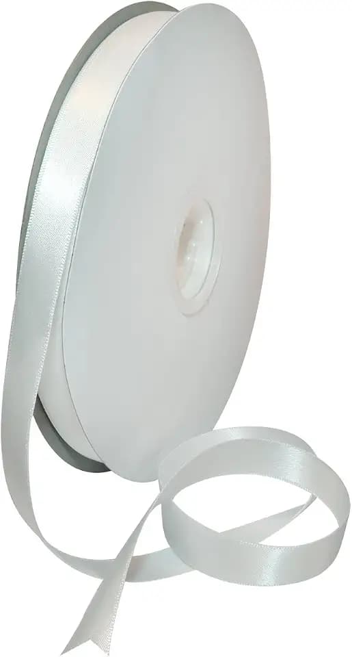 Morex Ribbon Double Face Satin Ribbon 5/8" X 100 YD White Ribbon for Gift Wrapping, Birthday Gift Cards, Satin Dress for Women, Silk Ribbons for Crafts, Wedding Gifts for Couple
