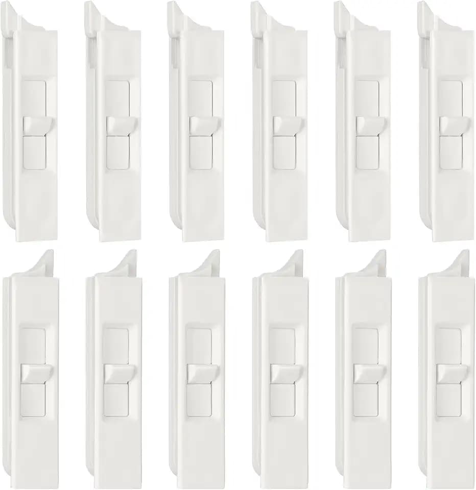 Jetec Window Latch Replacement Plastic Latch Pairs, 12 Pieces