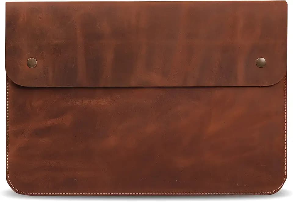 MegaGear Echtleder MacBook Tasche Laptop-Hülle für MacBook Pro und MacBook Air - 14 Zoll - 13 Zoll (M4, M3, M2, M2 Pro, M2 Max, M1) - 13,3 Zoll - iPad Pro 12,9 Zoll - 2020 bis 2024 Modelle