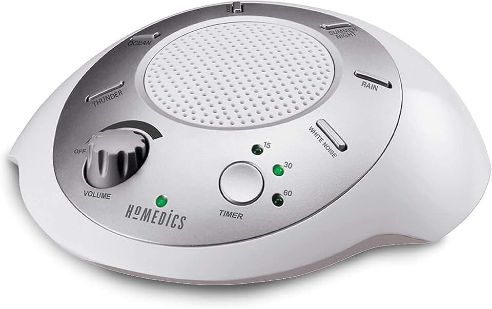 Homedics SoundSleep White Noise Sound Machine, Silver