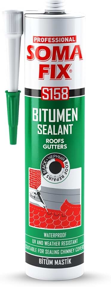 Roof Sealant (Stops Leaks) Waterproof Bitumen Sealant (10.5 fl oz / 310 ml)