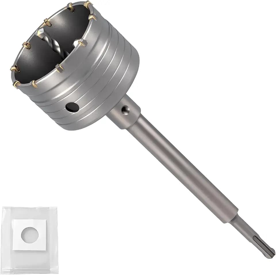 Professional 3-1/2" (90mm) Concrete Hole Saw with 220mm SDS Plus & Dust Bag