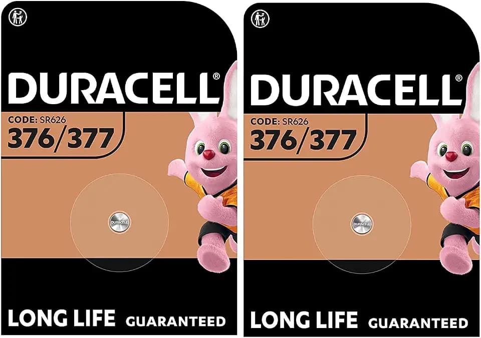 2 x Duracell 376/377 (2 Blister à 1 Batterie) 2 Batterien (SR626/V377/V376/SR66/SR626W/SR626SW)