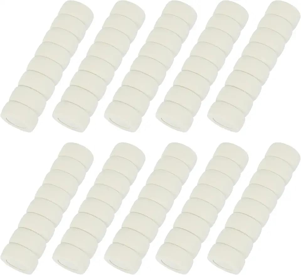 uxcell 10 Pcs Door Knob Cover, Safety Door Handle Protector Covers Anti-Collision Soft Spiral Door Knob Covers Foam Door Pull Cover for Bedrooms Bathrooms Offices Doors, White