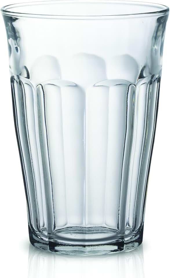 Duralex Made In France Picardie Clear Tumbler, Set of 6, 12.2 oz