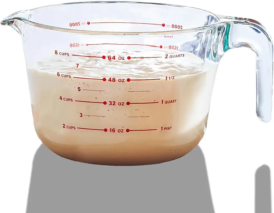 8 Cup Large Glass Measuring Cup - Kitchen Mixing Bowl, Liquid Measure Cups