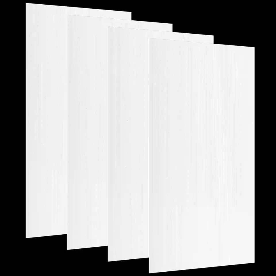Pushglossy 4 Pack 22.5"x46.5"x0.2" Fluorescent Light Covers, Milky White