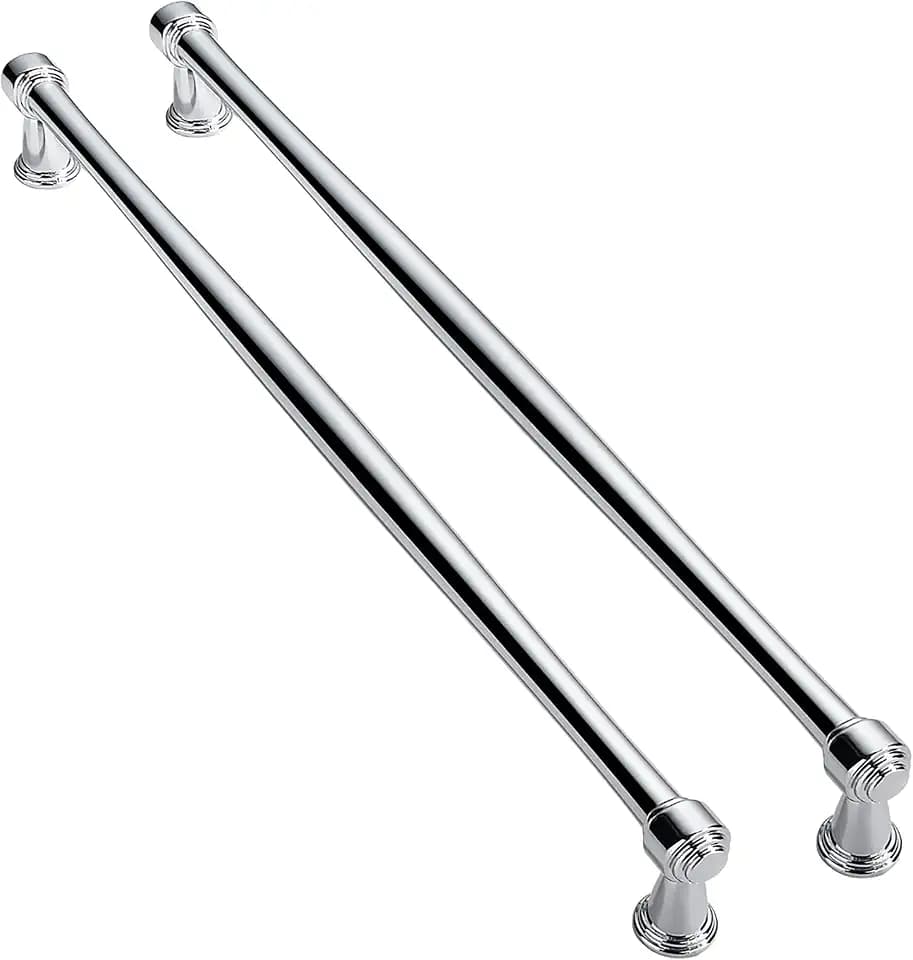 Solid Heavy-Duty 2 Pack 10 Inch Hole Center Vibrant Polished Chrome Cabinet pulls is Suitable for Kitchens cabinets vanities Bathroom cabinets