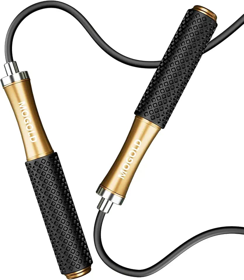 Springseil für Herren, Damen, Kinder – Doppel-Kugellager, 360-Grad-Drehung, Metallgriff, Kern mit Silikongriff, verstellbar, 3 m langes Springseil, gut für Workout, Fitness, Gewichtsverlust