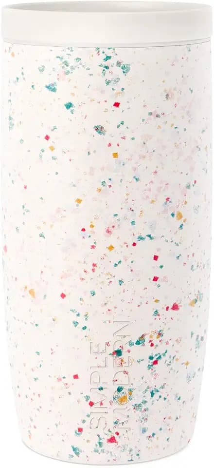 Simple Modern Insulated Travel Coffee Mug 360° Lid | 16oz | Terrazzo