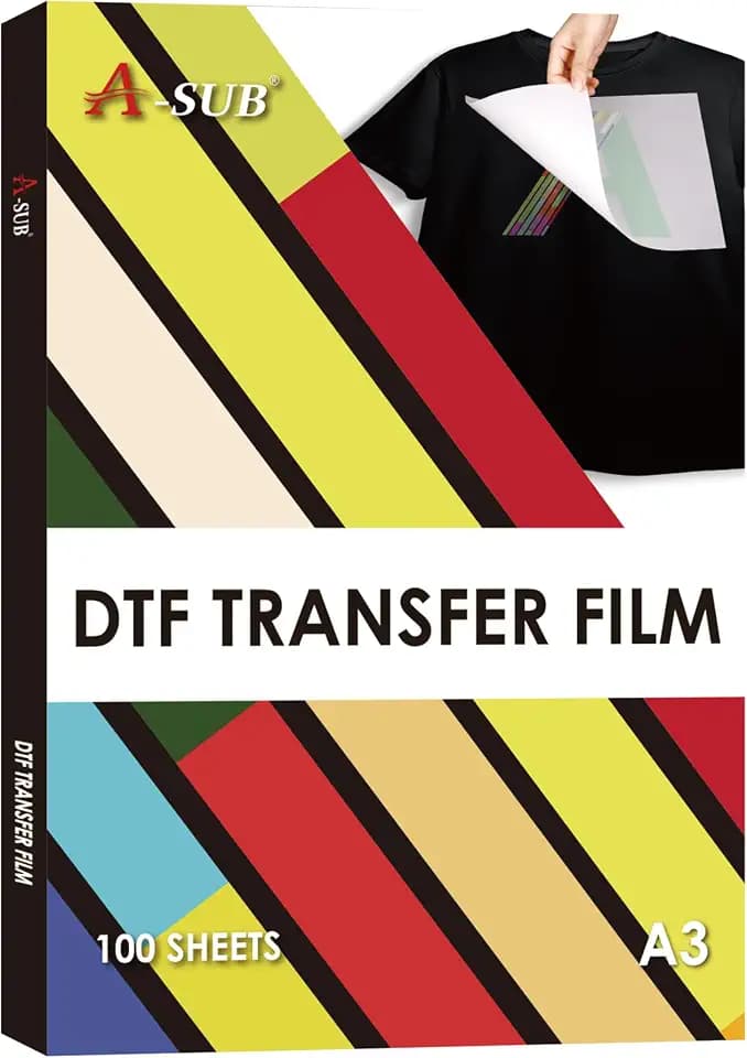 A-SUB DTF Transfer Film A3 (11.7x16.5 Inch), 100 Sheets