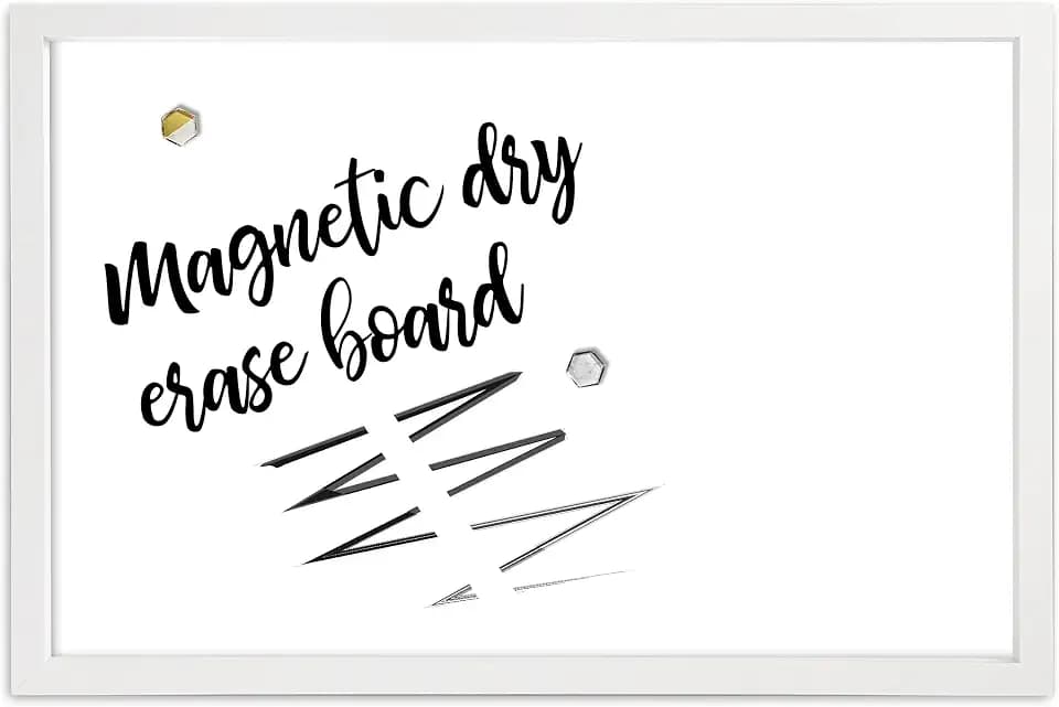 Loddie Doddie Magnetic Dry Erase Board, Whiteboard, 24" x 36", White Frame