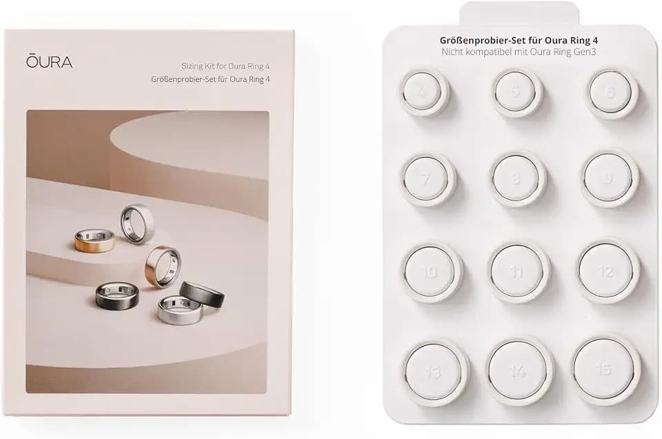 Oura Ring 4 Sizing Kit - Größe vor dem Kauf - Einzigartige Messklassifizierung für Smart Rings - Kredit für den Kauf erhalten