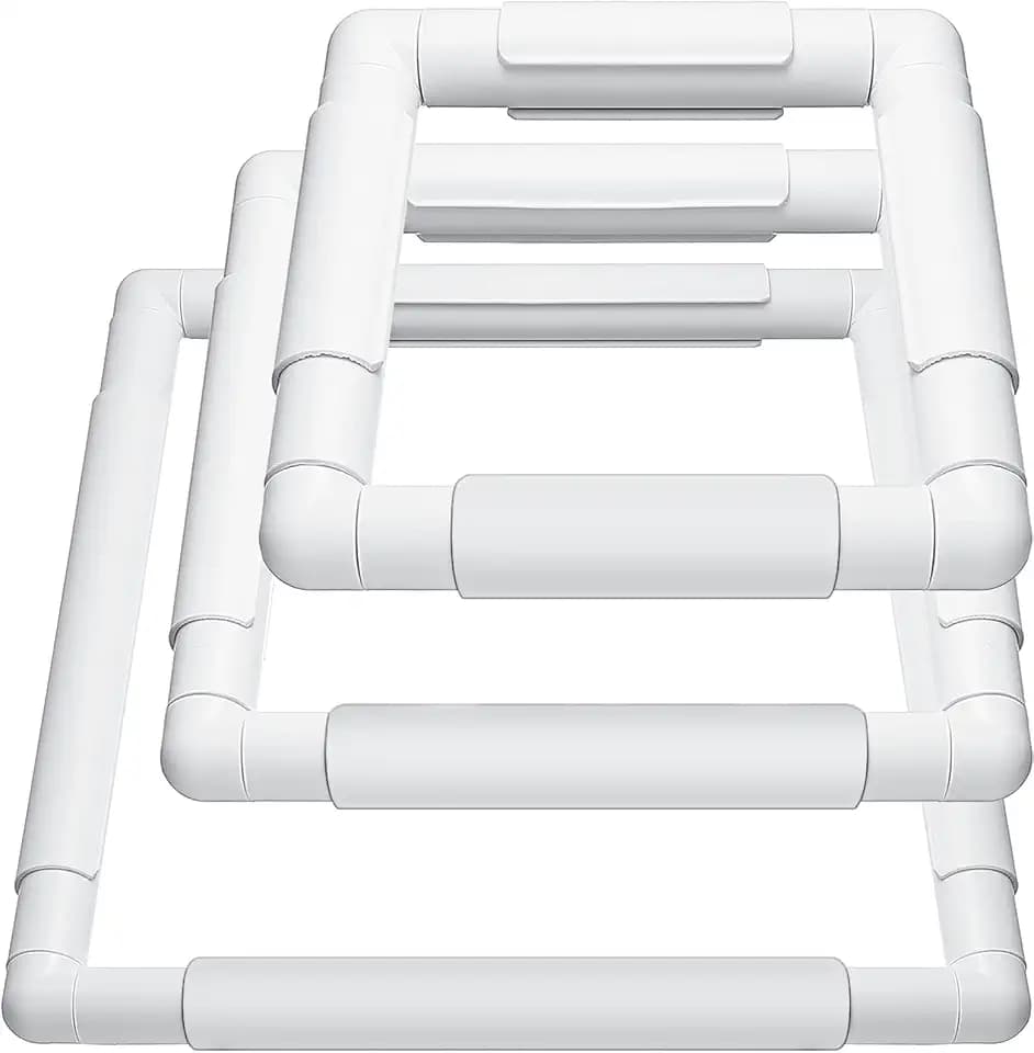 Janinka 3 Pcs Embroidery Hoop Cross Stitch Frames and Hoops, White
