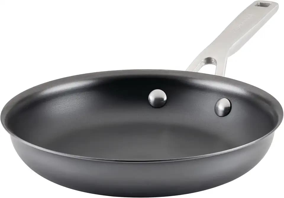 KitchenAid NITRO Carbon Steel Frying Pan/Skillet, 8.5 Inch Fry Pan, Black
