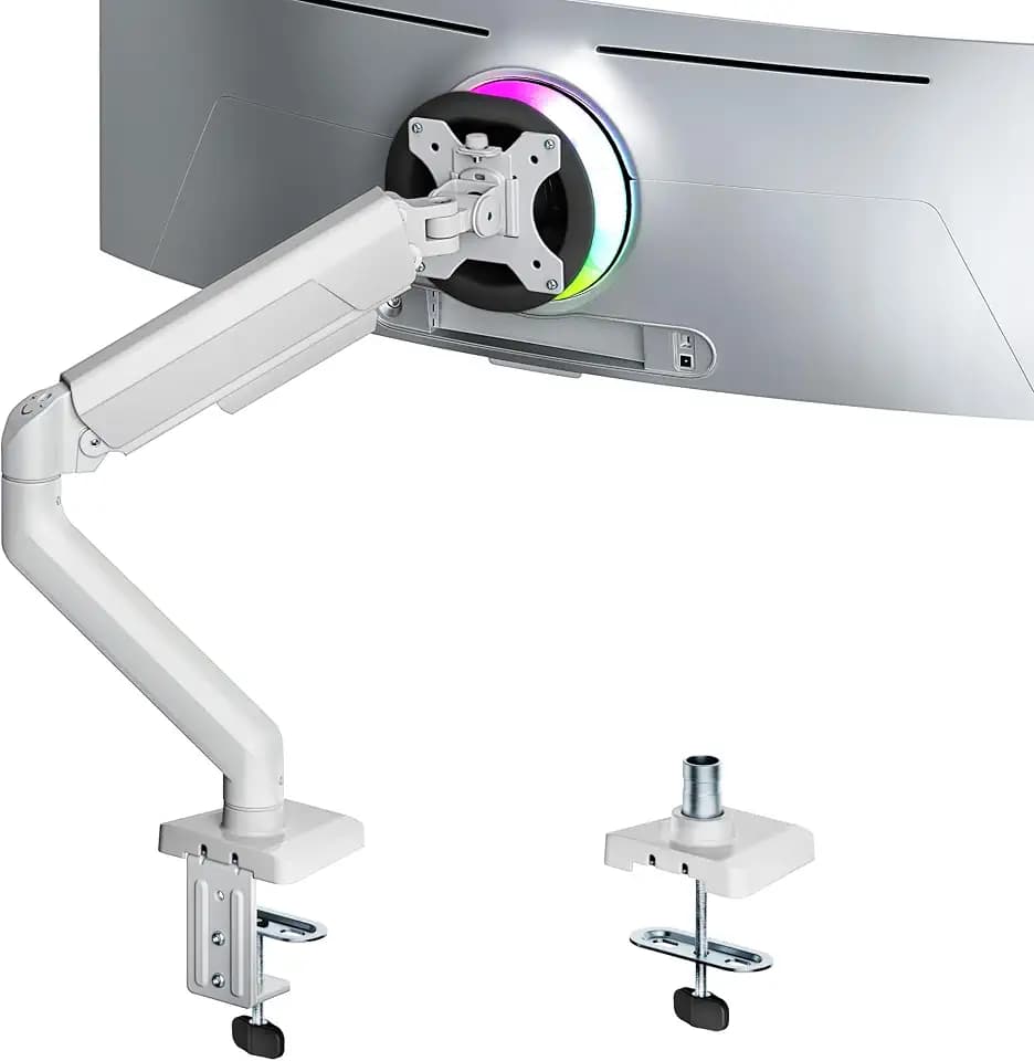 ARES WING Monitorhalterung für 17-40 Zoll Monitore bis 12 kg, Weiß