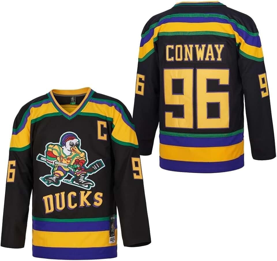 D-5 Youth Mighty Ducks #96 Conway #99 Banks Ice Hockey Jersey