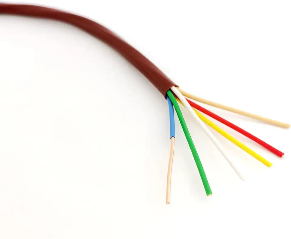 Thermostat Wire 18/6 18 Gauge 6 Conductor ETL 18-6 100 Feet Brown (18-6 Brown, 100Feet)