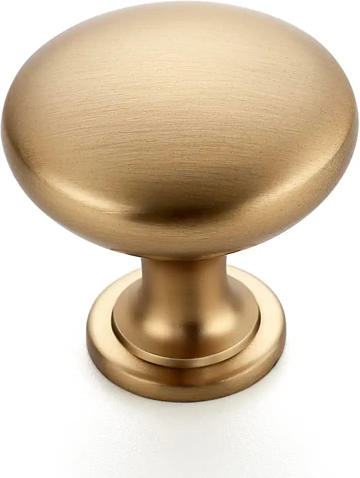 JOY DECOR Champagne Bronze Cabinet Knobs Solid Knobs 1-1/6 Inch 25 Pack