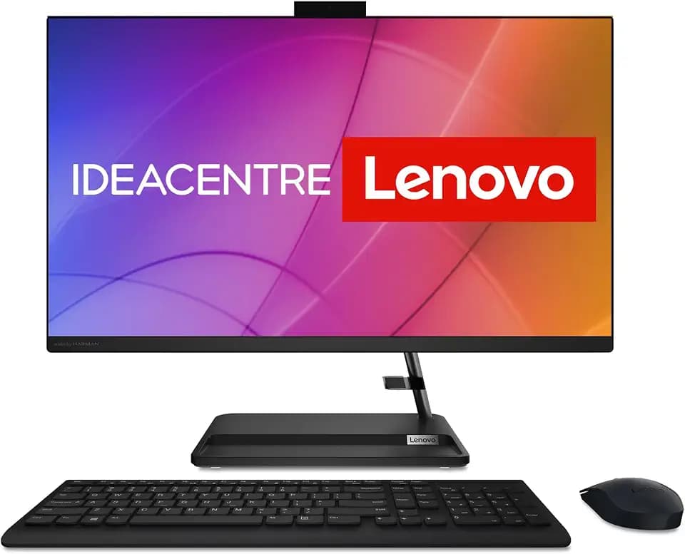 Lenovo IdeaCentre 3 All in One | 27" Full HD Display | AMD Ryzen 7 7730U | 16GB RAM | 1TB SSD | AMD Radeon Grafik | Win11 Home | QWERTZ | schwarz | inkl. Tastatur & Maus | 3 Monate Premium Care