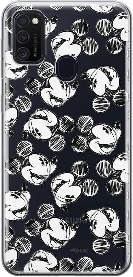 ERT Group Handyhülle für Samsung M21 Original und offiziell Lizenziertes Disney Muster Mickey 025 optimal an die Form des Handy angepasst, teilweise transparent
