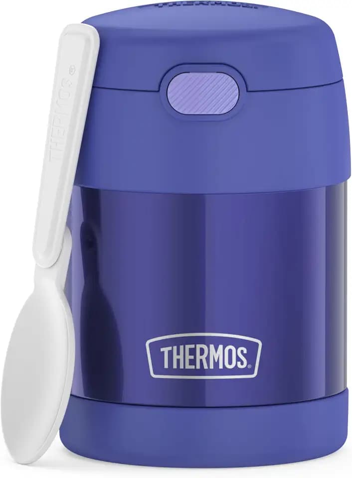 THERMOS FUNTAINER Kids Food Jar with Spoon, 10oz, Purple