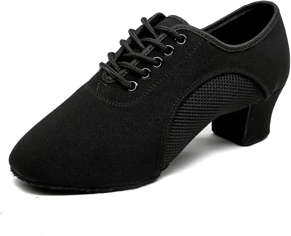 MSMAX Ballroom Dance Shoes Women Latin Dancing Heels Jazz Rhythm Irish Dance Shoes