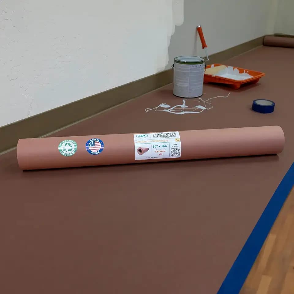Red Rosin Masking Paper 36" x 1992" (166 feet), 498 Sq.Ft. – Thick Floor Covering (66 lb Thickness) - USA-Made Masking Paper for Painting and Construction, Surface Protection by IDL Packaging