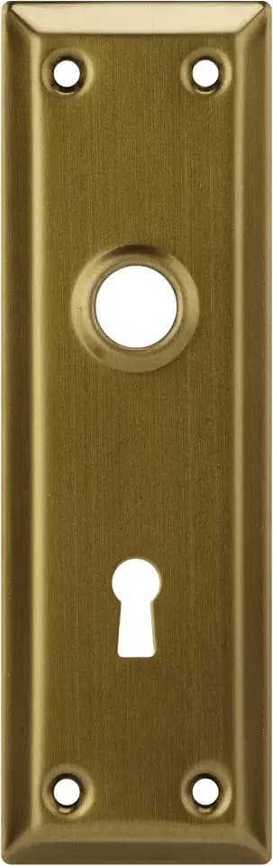 2 Pack Mortise Lock Door Plates for Interior Doors, Rectangular Backplate