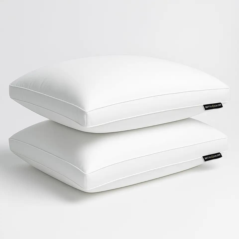 Hotel Grand Goose Feather & Down Fibers Pillows Queen Size Set of 2