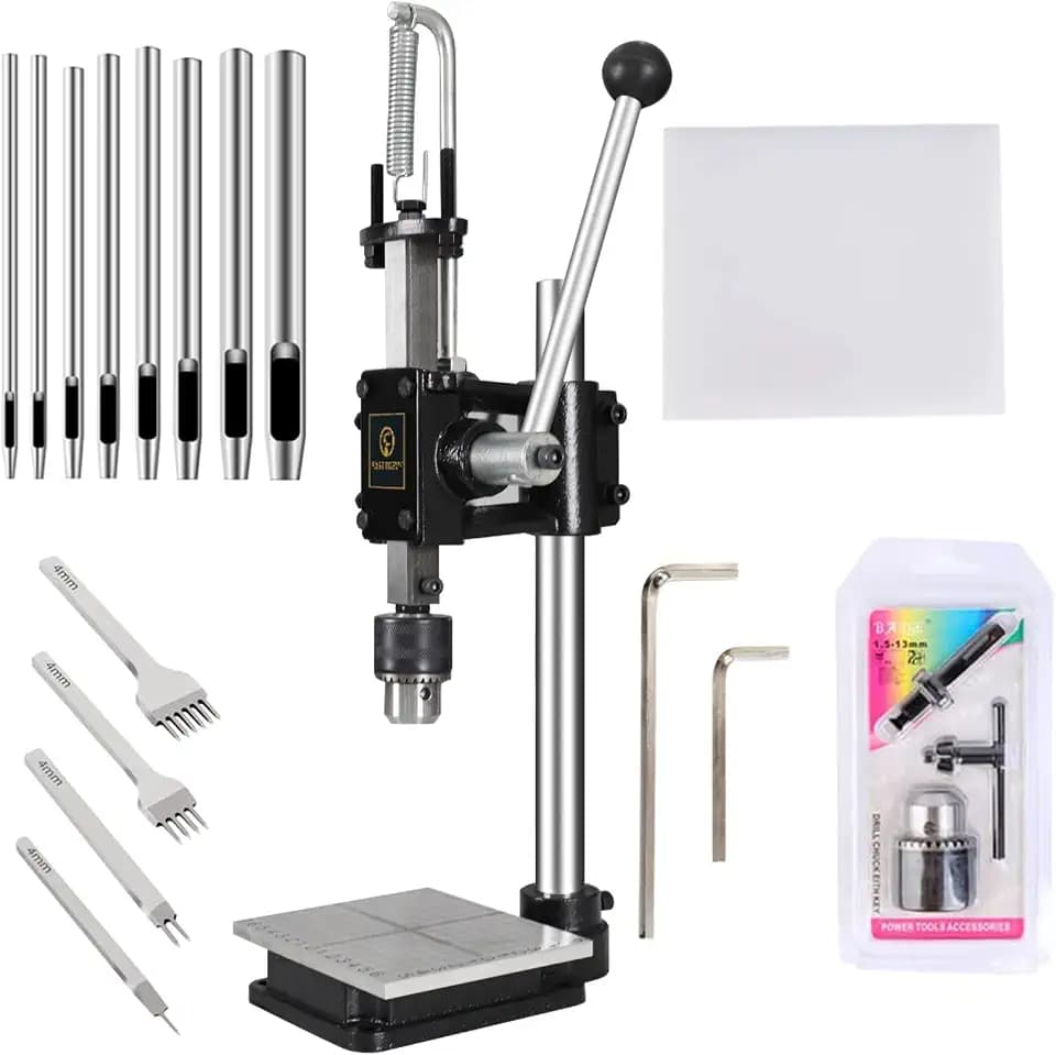 Leder Locher Werkzeug Fasttobuy Lochmaschine für Lederdruckmaschinen Stanzen Zinken Stempeln Punche,DIY Maschine zum Lochen von Leder usw.