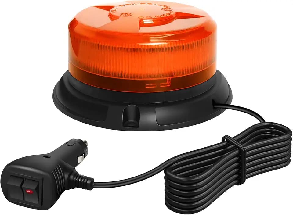 Dinfu LED Rundumleuchte Gelb Warnleuchte Orange magnet 12V