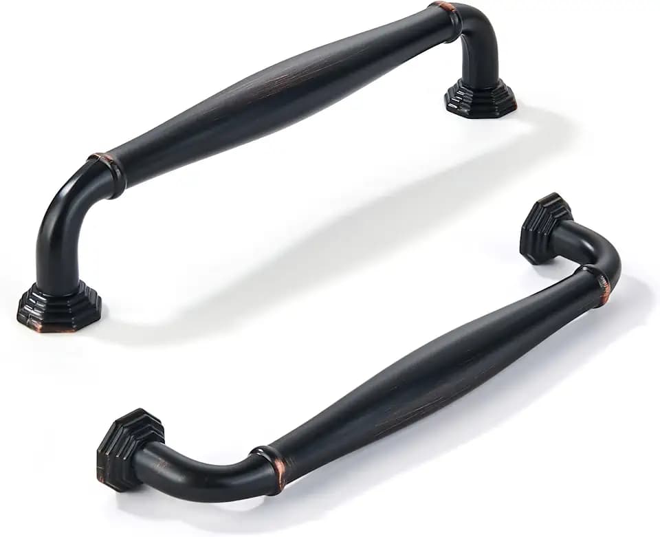 khtumeware 10 Pack 5 Inch(128mm) Oil Rubbed Bronze Cabinet Pulls Vintage Cabinet Handles Heavy Duty Solid Cabinet Hardware for Cupboard Drawer Pulls Dresser Handle