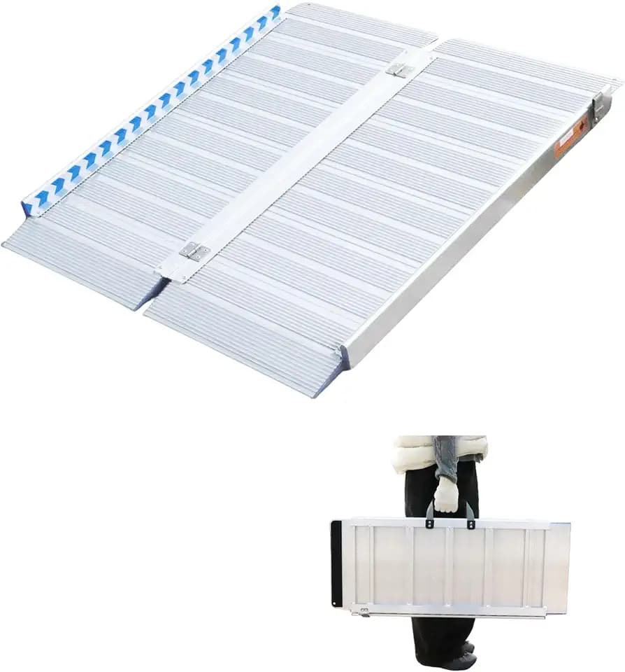 ANYBOY Rollstuhlrampe 91cm Alu Klappbar Breit
