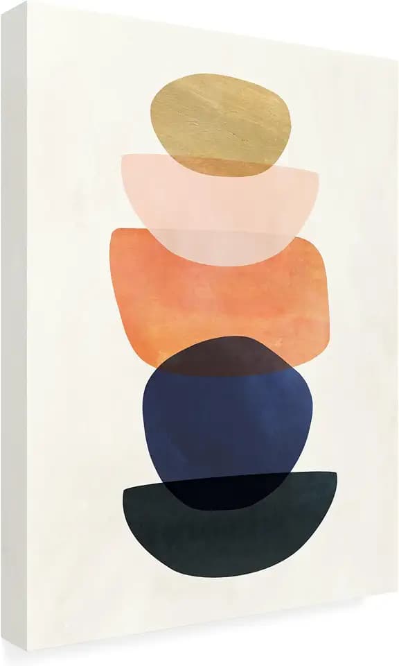 Wrapped Canvas Wall Art - Victoria Borges 'Mod Pods II' Wall Art for Living Room, Bedroom, or Office Décor - 24x32