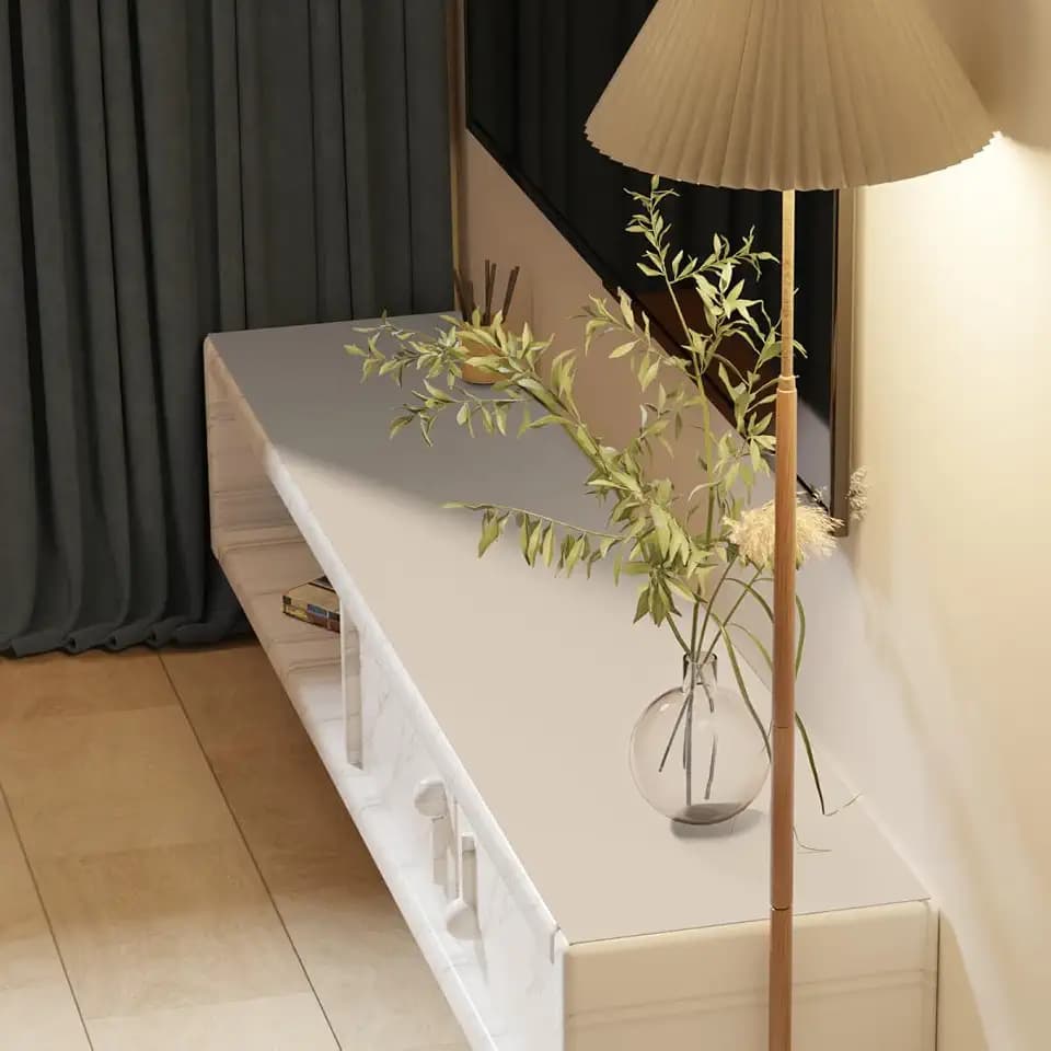 Dresser Protector - Can Be Used On Both Sides Waterproof and Easy to Clean Good Flatness Used for Dresser Table(Beige+Light Gray 10x36)
