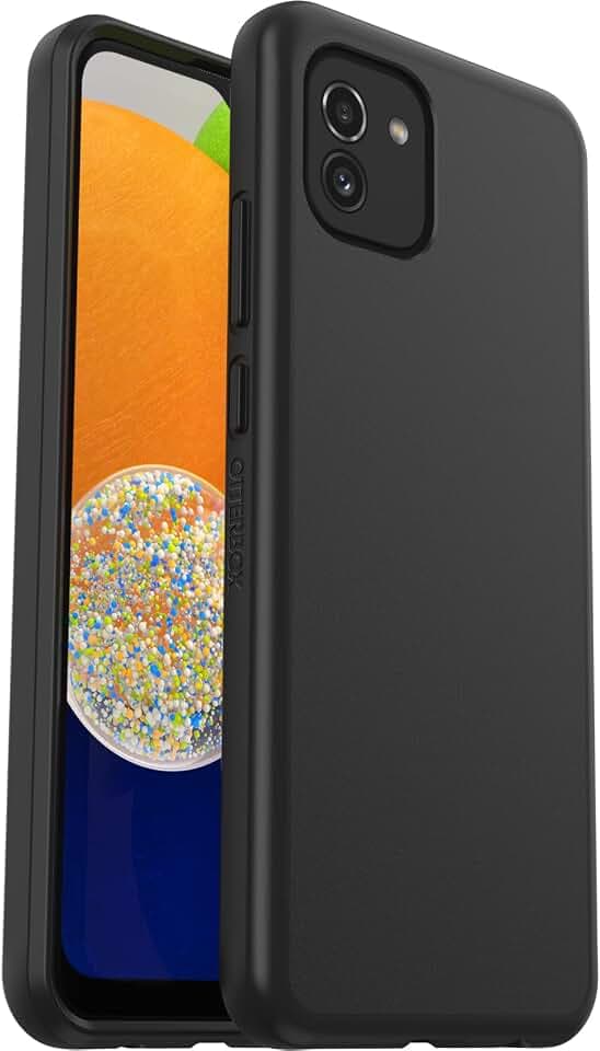 OtterBox Sleek Hülle für Samsung Galaxy A03, stoßfest, sturzsicher, ultraschlank, schützende Hülle, Getestet nach Militärstandard, Schwarz, Keine Einzelhandelsverpackung