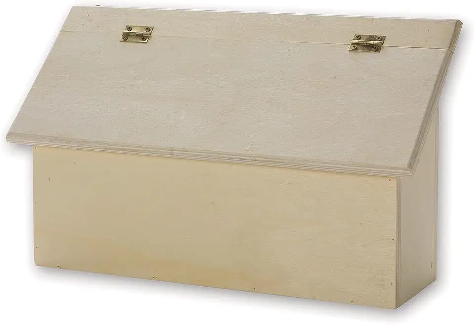 S&S Worldwide Unfinished Wood Letter Box for Crafting