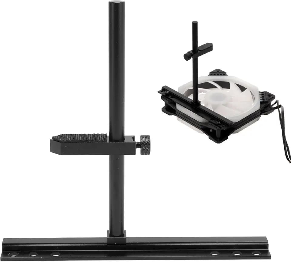 ASHATA Grafikkarte GPU Klammerunterstützung, Grafikkarte Einstellbarer Anti Sag Halter Halterung, Aluminiumlegierung GPU Ständer 9 cm 12 cm 14 cm Lüfter für ITX MATX ATX Fälle (Black)