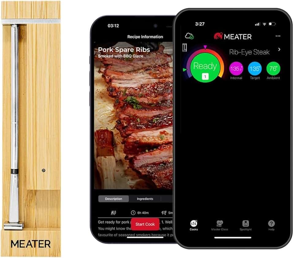 MEATER Pro Smart Meat Thermometer, Honey, Bluetooth, 1000°F, Long Range
