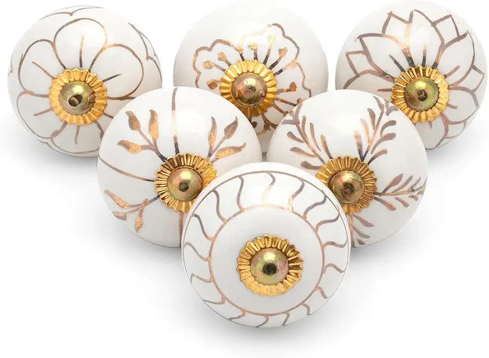 Kitchen Cabinet Knobs and Pulls for Dresser Drawers - Pack of 6