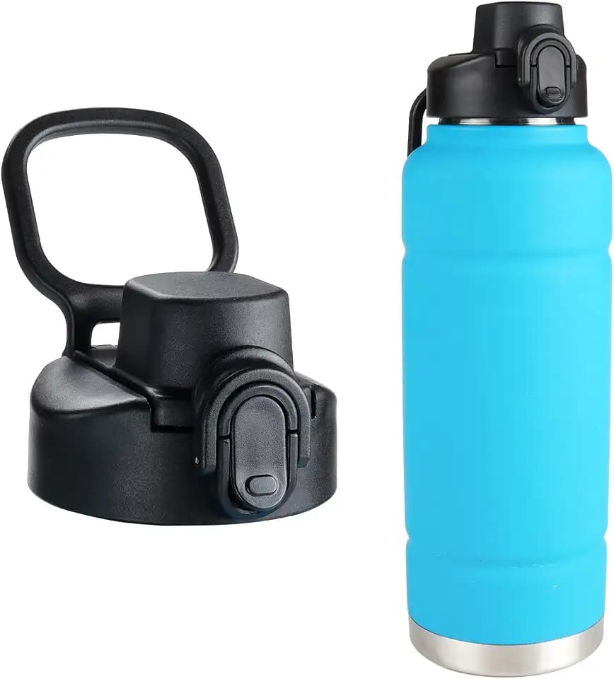 Auto Spout Lid for Bubba Trailblazer 24 32 40 oz Stainless Steel Water Bottle, Lid Compatible with Bubba Flo Kids 16oz Wide Mouth Water Bottle, Portable Replacement Cap