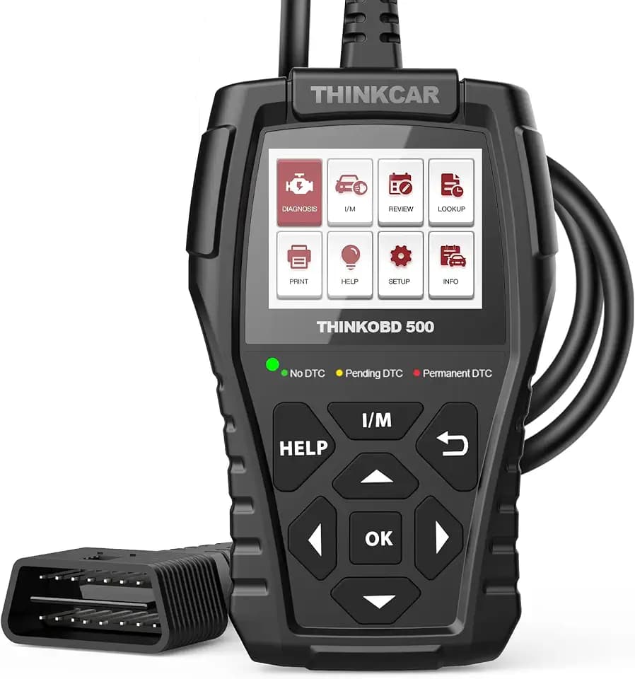 OBD2 Diagnosegerät, Große ThinkOBD500 Diagnosegerät Auto Mit Volle OBD2-Funktionen, Auto Diagnosegerät Für Motorsystem+Tastenkombination, Auto Auslesegerät Unterstützt OBDII/EOBD-Protokolle