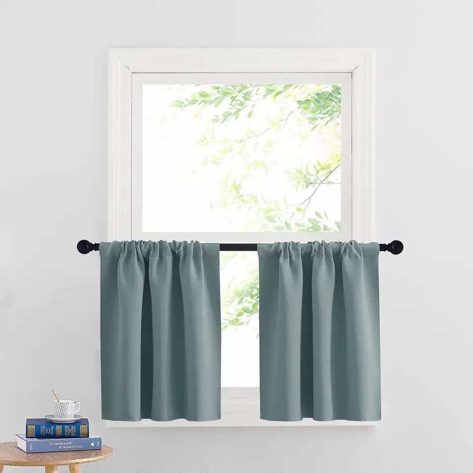 RYB HOME Cafe Blackout Curtains 24 inch Length, RV Camper Window Curtains