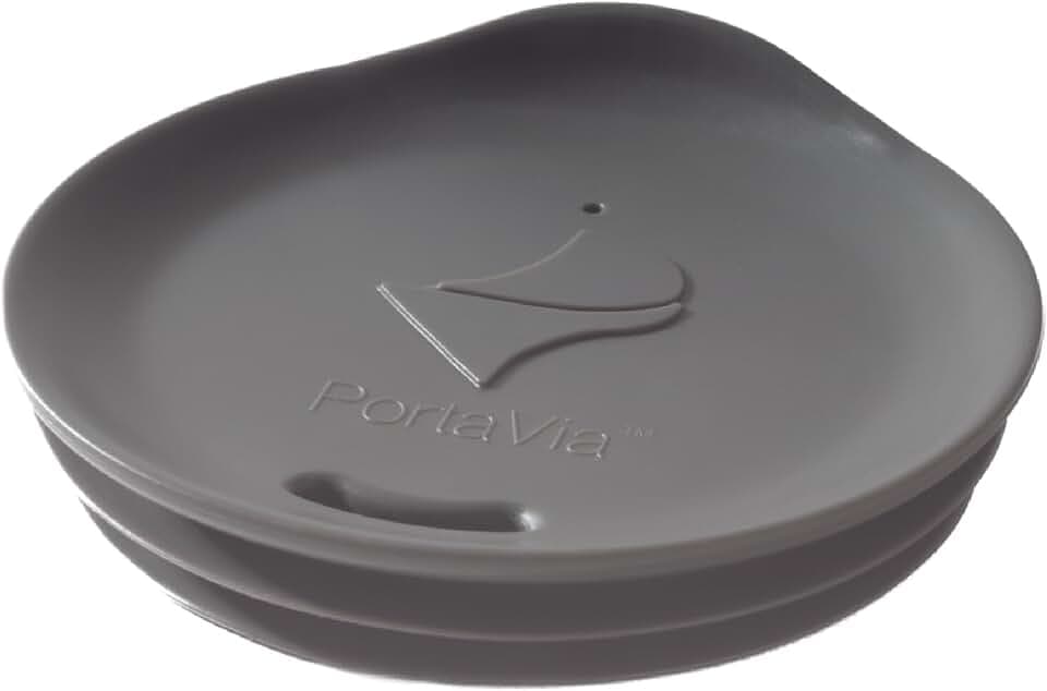 Porta Via Reusable Silicone Lid for Coffee Cups and Mugs, Dishwasher-Safe