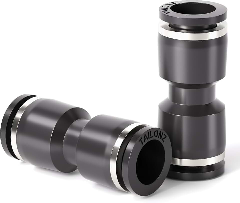 TAILONZ 3/8" Push to Connect Straight Fitting for 3/8" Tube PU-3/8 10Pcs