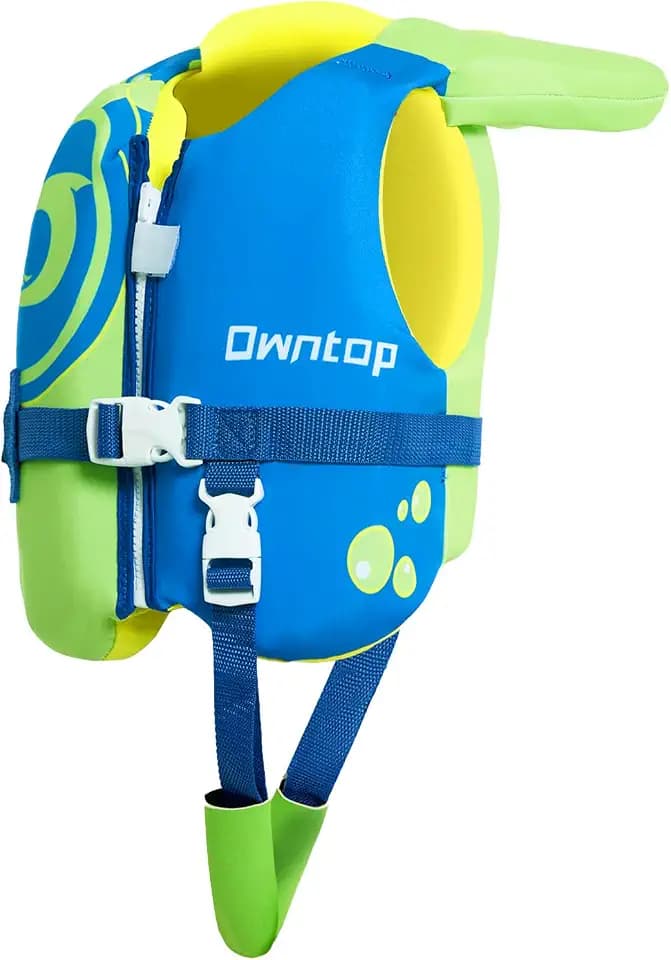 Owntop Toddler Swim Vest Kids Float Jacket Swimming Aid for Children 20-30-40-50 lbs with Adjustable Safety Straps Age 1-6 Years